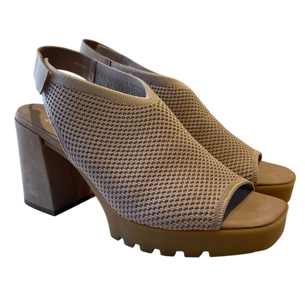 Eileen Fisher Cue Slingback Open Toe Pumps Sandals Size 10